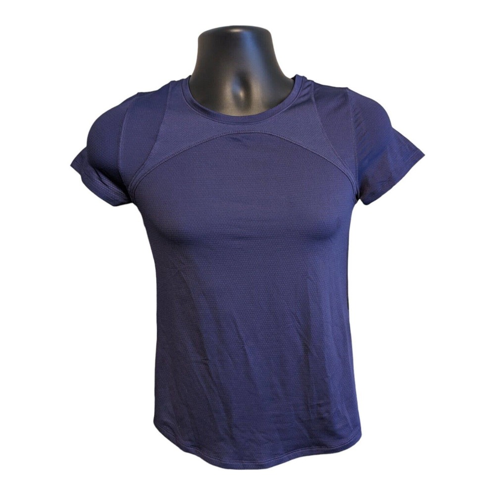 Layer 8 Performance Quick Dry Crew Neck Short Sleeve Top Purple Women's Size XS